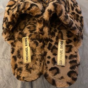 Michael Kors cheetah print slippers